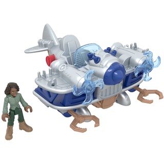 IMAGINEXT Jurassic World Dominion - Kayla Watts-Figur und Spielzeugflugzeug mit abfeuerbaren Projektilen - abenteuerhaftes Rollenspiel für Kinder im Vorschulalter, HML45