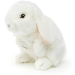 Uni-Toys - Widderkaninchen, stehend (weiß) - 18 cm (Höhe) - Plüsch-Hase, Kaninchen - Plüschtier, Kuscheltier