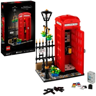 LEGO® LEGO Ideas Rote Londoner Telefonzelle, Konstruktionsspielsteine, (1460 St)