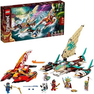 LEGO 71748 NINJAGO Katamaran Schlacht mit 4 Bootsspielzeugen und Kai, Jay und Zane Minifiguren