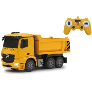 JAMARA 405108 - Muldenkipper Mercedes Arocs 1:26 2,4G - Kippmulde hoch / runter, Licht vorne, profilierte Gummireifen, Gelb