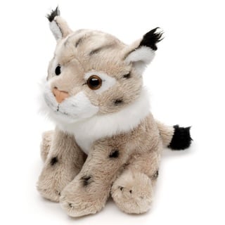 Uni-Toys Kuscheltier Luchs Plushie - verschiedene Modelle - Plüsch-Katze - Plüschtier, zu 100 % recyceltes Füllmaterial 13 cm