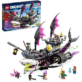 LEGO 71469 DREAMZzz Albtraum-Haischiff, Baue 2 Arten des Piraten-Boot-Spielzeuges, Modellbausatz mit 4 Minifiguren, Spielzeug für Kinder, Mädchen, Jungen, basierend auf der TV-Show
