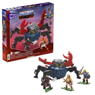 MEGA HFF27 Construx Masters of The Universe She-Ra vs Hordak & Monstroid Angriff Fahrzeug Baukasten, Bauspielzeug für Kinder, tolles Spielzeug Geschenk ab 8 Jahren