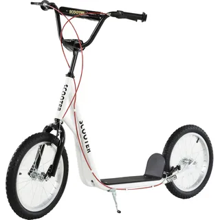 HOMCOM Kinderroller, Tretroller, Cityroller, Kickscooter, Roller Kinder, Kickboard mit Luftreifen, Handbremse, Scooter Kinder, faltbar   Aosom