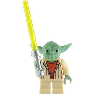 LEGO Star Wars Minifigur - Meister Yoda mit grünem Lichtschwert