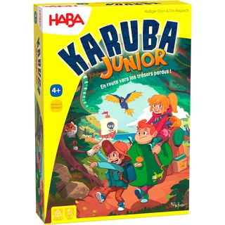 HABA 303407 Karuba Junior Gesellschaftsspiel für Kinder, kooperatives und strategisches Abenteuerspiel, großes Brettspiel, für 1-4 Spieler, ab 4 Jahren