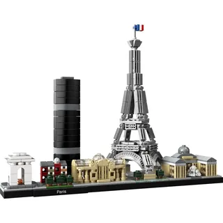 LEGO Architecture Paris, Modellbausatz mit Eiffelturm, Champs-Élysées und Louvre-Modell, Skyline-Kollektion, Haus und Büro-Deko, Geschenkideen f... - Beige