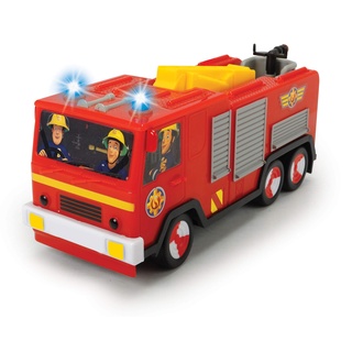 Dickie Toys Feuerwehrmann Sam RC Jupiter, mit 2-Kanal Funksteuerung, 2,4 GHz, volle Fahr- & Lenkfunktion, Toplicht, USB-Ladefunktion, rot, 203094003
