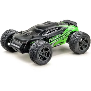 Absima RC-Auto Green Power High Speed Race Truck - Truggy POWER (inkl. Fahrakku und Ladegerät, fertig aufgebaut), mit 2,4 GHz Fernsteuerung grün|schwarz