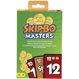 Skip-Bo Mattel Games HJR21 Masters Kartenspiel für Familien, Reisen und Spieleabende, 2 bis 6 Spieler, Karten und Brettspiel ab 6 Jahren