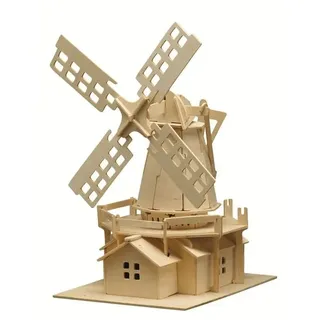 PEBARO 873 - Holzbausatz Windmühle, Holzkonstruktion mit 78 Teilen