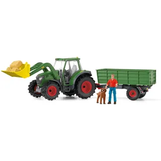 Schleich FARM WORLD Traktor mit Anhänger, Traktor, 3 Jahr(e), Schwarz, Grün, Rot