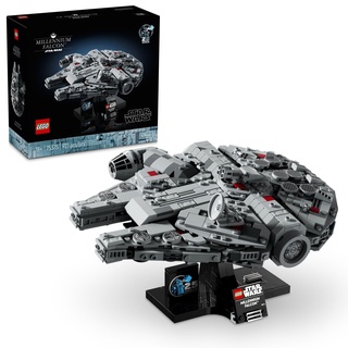LEGO Star Wars - A New Hope Millennium Falcon 25th Anniversary Buildable Starship Model Collectible Star Wars Home Decor Bauset für Erwachsene Geschenkidee für Star Wars Fans 75375