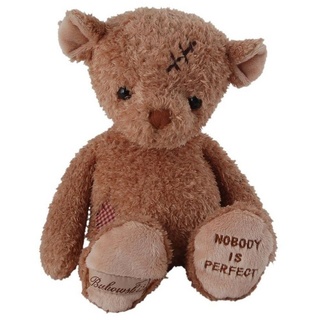 Bukowski Kuscheltier Teddybär Nobody is perfect mit Flicken braun 25 cm braun