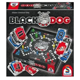 Schmidt Spiele Spiel SSP49323 - Black DOG - Brettspiel, 2-4 Spieler, ab 8..., Familienspiel, Strategiespiel bunt