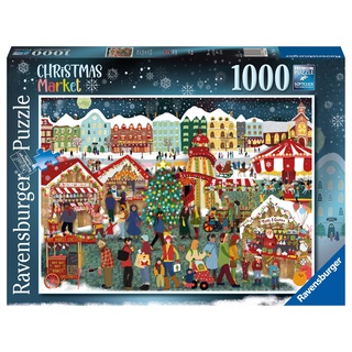 Ravensburger Puzzle 17546 - Weihnachtsmarkt - 1000Teile Puzzle für Erwachsene und Kinder ab 14 Jahren - Weihnachtspuzzle, Puzzle mit weihnachtlichem Motiv