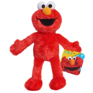 Just Play Sesamstraße-Freunde, 20 cm großes, nachhaltiges Elmo-Plüschtier, rot, Plüschpuppe, Kinderspielzeug ab 18 Monaten