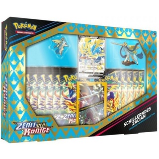 POKÉMON Sammelkarte Pokémon Sammelkartenspiel Zenit der Könige ZACIAN, Premium Figuren Kollektion - 11 Booster Packs