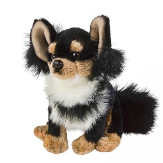 Teddys Rothenburg Kuscheltier Chihuahua 15 cm sitzend schwarz Hund