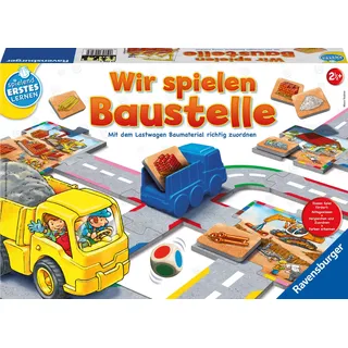 Ravensburger 24726 - Wir spielen Baustelle - Bau-und Zuordnungsspiel für die Kleinen - Spiel für Kinder ab 2 Jahren, Spielend erstes Lernen für 1-2 Spieler, Yellow