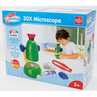 EDU-TOYS Mein erstes Mikroskop - 30x Mikroskop für Kleinkinder mit bebildertem Handbuch in Deutscher Sprache Kindermikroskop