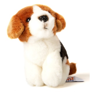 Uni-Toys - Plushie - Beagle, sitzend - 12 cm (Höhe) - Plüsch-Hund - Plüschtier, Kuscheltier