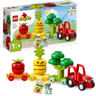 LEGO 10982 DUPLO My First Obst- und Gemüse-Traktor, Spielzeug zum Sortieren und Stapeln für Babys und Kleinkinder im Alter von 1,5 bis 3 Jahren, ...