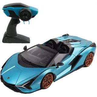 TURBO CHALLENGE - Lamborghini Sian - RC Prestige - 1/16-098852 - Ferngesteuertes Auto - Blau - Batterien Nicht enthalten - Kunststoff - Kinderspielzeug - Geschenk - Ab 6 Jahren