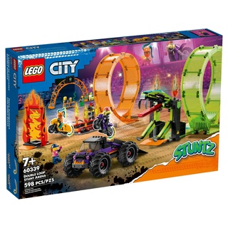 LEGO® Konstruktionsspielsteine LEGO® City 60339 Stuntshow-Doppellooping, (598 St)