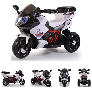 Moni Elektro-Kindermotorrad Kinder Elektromotorrad HP2 FB-6187, Belastbarkeit 30 kg, mit Musikfunktion, Spielzeugkorb, ab 3 Jahre schwarz