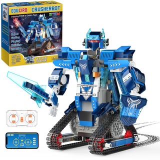 Roboter Kinder für Jungen Mädchen, App und Fernsteuerung Roboter Bausatz, 477 Stücke Programmierbare Bauspielzeug, Kreatives Geburtstagsgeschenk für Kinder ab 8 Jahren