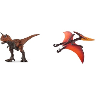 SCHLEICH 14586 Dinosaurs Spielfigur - Carnotaurus, Spielzeug ab 4 Jahren, Bunt & 15008 Dinosaurs Spielfigur - Pteranodon, Spielzeug ab 4 Jahren