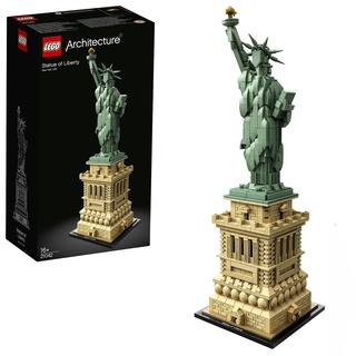 LEGO Architecture Freiheitsstatue, großes Set, Modellbausatz, New York Souvenir, eignet Sich als Home- und Büro-Deko, Geschenkidee für Kinder und Erwachsene, Muttertagsgeschenk 21042