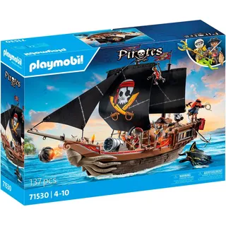 Playmobil® Konstruktions-Spielset Großes Piratenschiff (71530), Pirates, (137 St), Made in Europe bunt