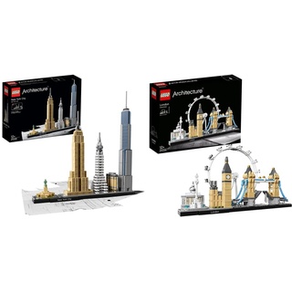 LEGO 21028 Architecture - New York City, Skyline-Kollektion, Bausteine & 21034 Architecture - London, Skyline Sammlungsset