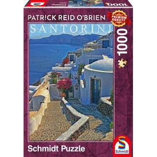 Schmidt Spiele Puzzle 59584 Patrick Reid O'Brien, Santorin, 1000 Teile Puzzle