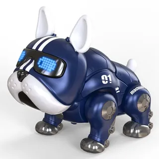 yozhiqu Hüpfspielzeug Violent Dog Roboter-Hundespielzeug, intelligentes Elektrospielzeug, elektronische Haustier-Welpe für 3–8-jährige Kinder, tanzend Robo-Hund blau