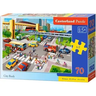 CASTORLAND B-070039 Kinderpuzzle 70 Teile City Rush