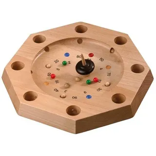 Philos Spiel, Familienspiel 3116 - Tiroler Roulette Octagon, Brettspiel aus Holz,..., Lernspiel braun