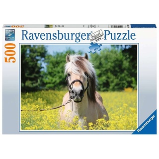 Ravensburger Puzzle 15038 - Pferd im Rapsfeld - 500 Teile Puzzle für Erwachsene und Kinder ab 10 Jahren, Pferde-Puzzle