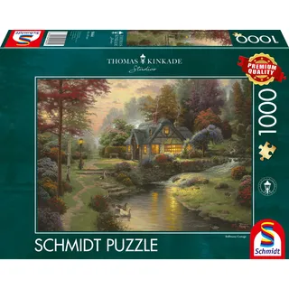 Schmidt Spiele Puzzle 58464 - Thomas Kinkade, Friedliche Abendstimmung, 1.000 Teile Puzzle