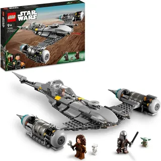 LEGO Star Wars Der N-1 Starfighter des Mandalorianers aus Das Buch von Boba Fett, Raumschiff-Spielzeug zum Bauen, Set mit 4 Charakteren inkl. Baby ... - Beige