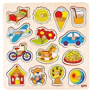 Goki Steckpuzzle Gegenstände - 14 Teile