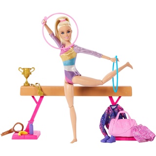 Barbie Anziehpuppe Gymnastik Spielset bunt