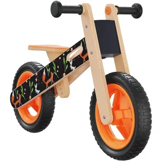 vidaXL Tretfahrzeug Laufrad für Kinder Orange Bedruckt orange