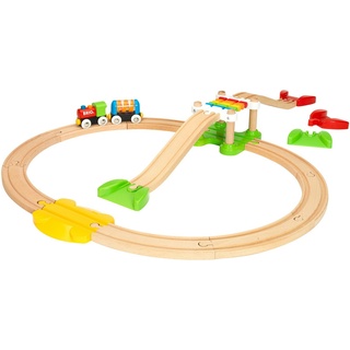 BRIO® Spielzeug-Eisenbahn BRIO® WORLD, Mein erstes Bahn Spiel Set, (Set), Made in Europe, FSC®- schützt Wald - weltweit beige