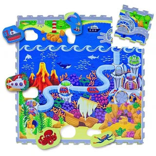 Hakuna Matte Spielmatte Puzzlematte für Babys 1,2x0,9m, 20% dickere Krabbelmatte, Spielmatte bunt Hakuna Matte