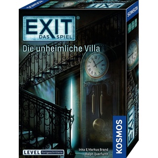 KOSMOS 694036 EXIT - Das Spiel - Die unheimliche Villa, Level: Fortgeschrittene, Escape Room Spiel, EXIT Game für 1-4 Spieler ab 12 Jahre, EIN einmaliges Gesellschaftsspiel
