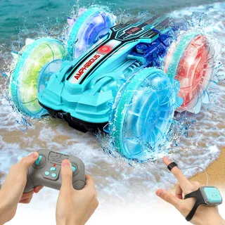 Ophy Amphibienfahrzeug Ferngesteuertes Auto,Ferngesteuertes Auto Wasserdicht,RC Auto Spielzeug,Amphibien Wasserdichter RC Stunt Auto,Geschenke Spielzeug ab 3 4 5 6 7 8+ Jahre